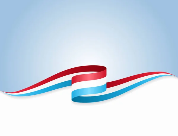 Lucemburská vlajka zvlněné abstraktní pozadí. Vektorová ilustrace. — Stockový vektor