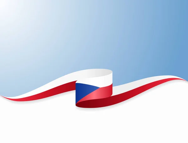 Tsjechische vlag golvende abstracte achtergrond. Vectorillustratie. — Stockvector