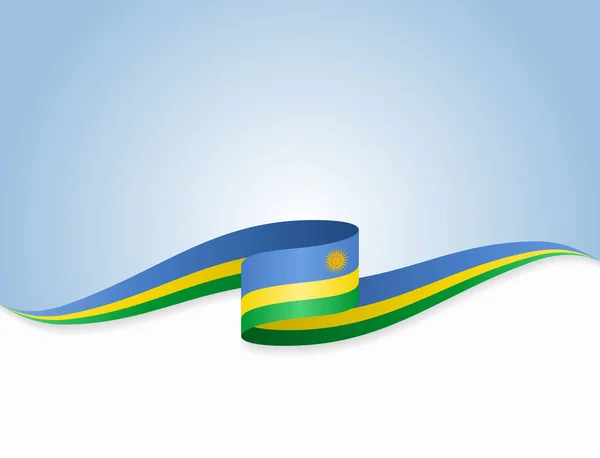 Drapeau rwandais fond abstrait ondulé. Illustration vectorielle. — Image vectorielle