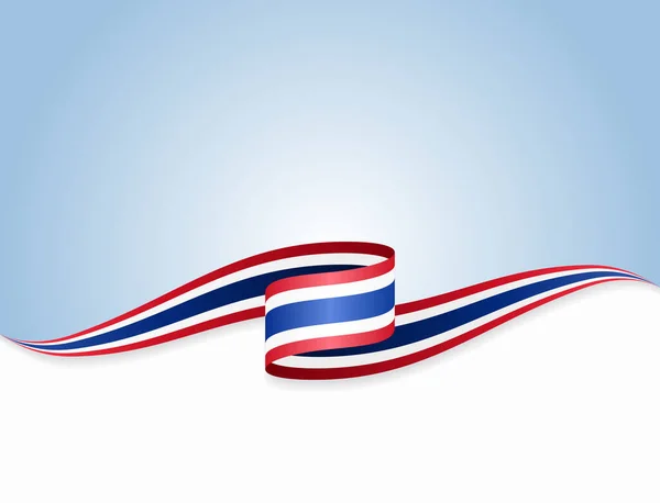 Bandiera tailandese ondulato sfondo astratto. Illustrazione vettoriale. — Vettoriale Stock