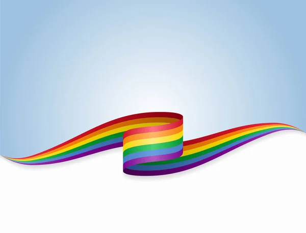 Drapeau de fierté LGBT fond abstrait ondulé. Illustration vectorielle. — Image vectorielle