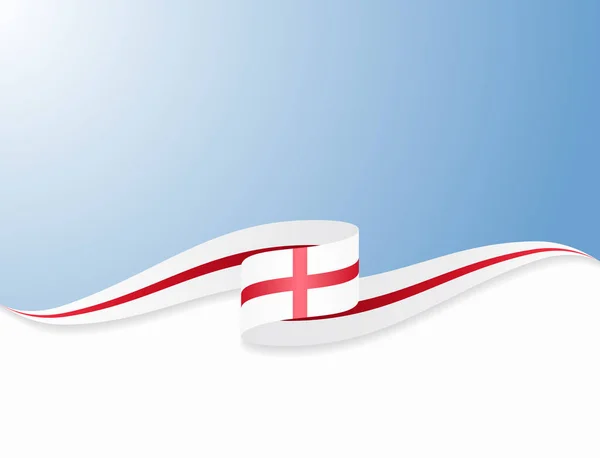 Bandiera inglese ondulato sfondo astratto. Illustrazione vettoriale. — Vettoriale Stock