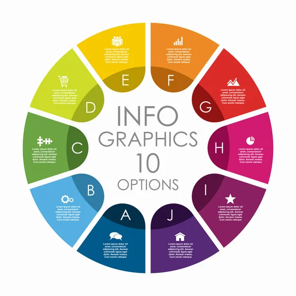 Infografische Design-Vorlage mit Platz für Ihre Daten. Vektorillustration. — Stockvektor