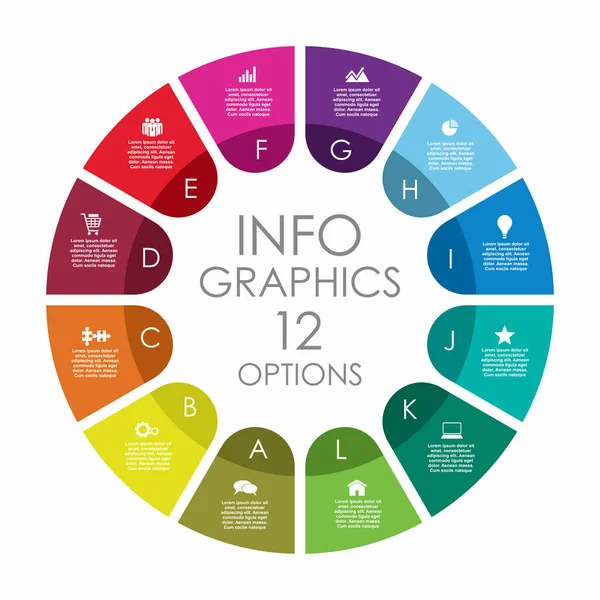 Infografische Design-Vorlage mit Platz für Ihre Daten. Vektorillustration. — Stockvektor