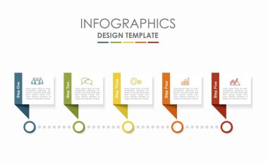 Verileriniz için yer alan bilgi tasarım şablonu. Vektör illüstrasyonu.