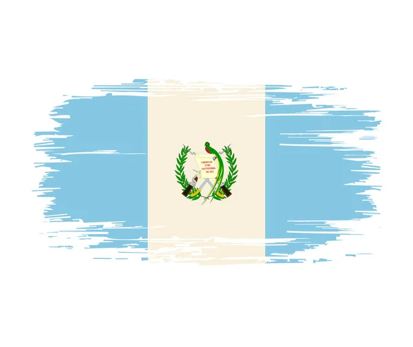 Guatemalas flagga borste grunge bakgrund. Vektorillustration. — Stock vektor