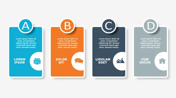 Modello di design infografico con spazio per i tuoi dati. Illustrazione vettoriale. — Vettoriale Stock