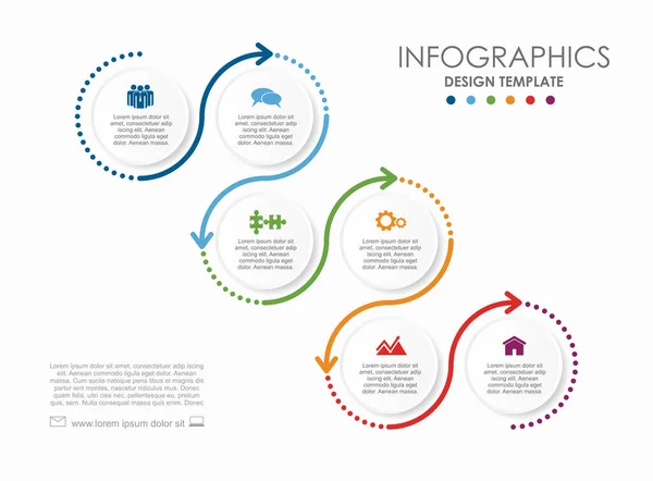 Infografisk designmall med plats för dina data. Vektorillustration. — Stock vektor