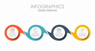 Verileriniz için yer alan bilgi tasarım şablonu. Vektör illüstrasyonu.