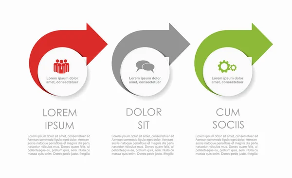 Plantilla de diseño infográfico con lugar para sus datos. Ilustración vectorial. — Archivo Imágenes Vectoriales