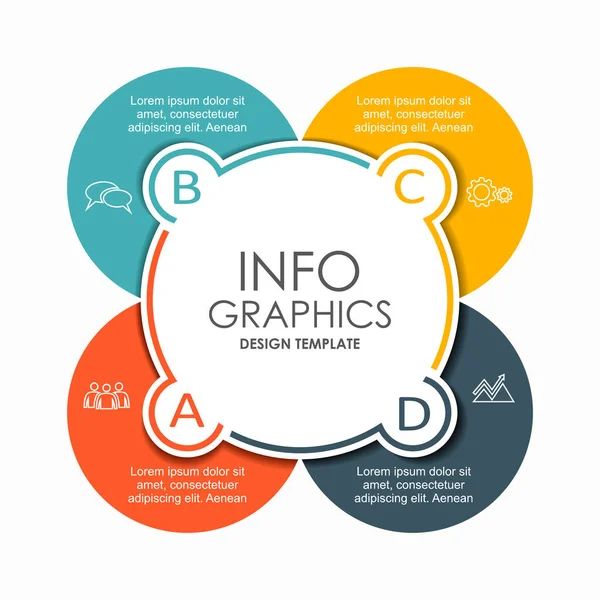 Infografische Design-Vorlage mit Platz für Ihre Daten. Vektorillustration. — Stockvektor