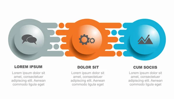 Plantilla de diseño infográfico con lugar para sus datos. Ilustración vectorial. — Vector de stock