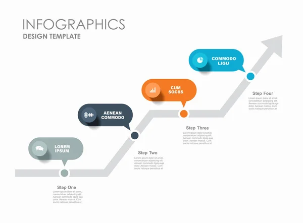 Infographic design template with place for your data. Vektorillusztráció. — Stock Vector