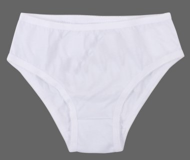 gri arka plan üzerinde izole kadın külotu.