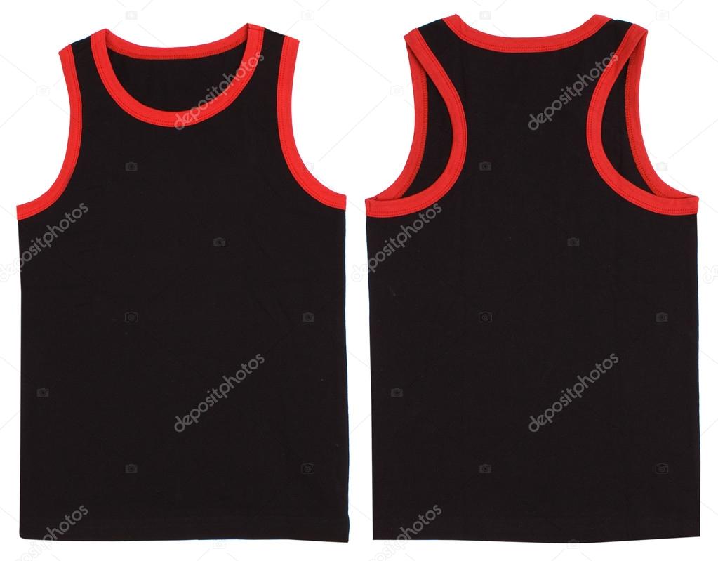 Sleeveless unisex shirt front and back view
