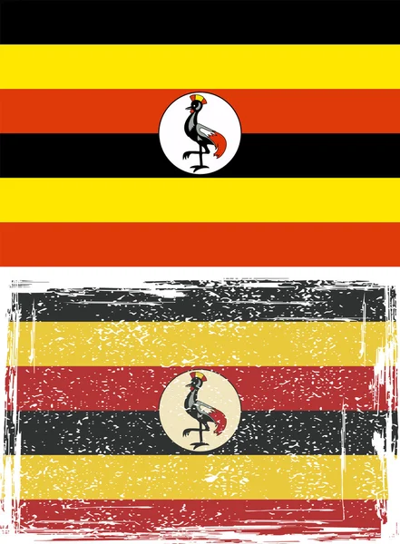 Drapeau grunge Ouganda. Illustration vectorielle — Image vectorielle