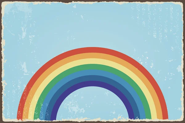 虹と抽象的なグランジ背景。ベクトル — ストックベクタ