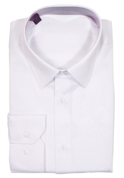 Mens blank folded shirt. Isolated on white