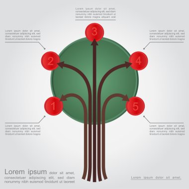 metin alanı olan soyut bir ağaç. vektör