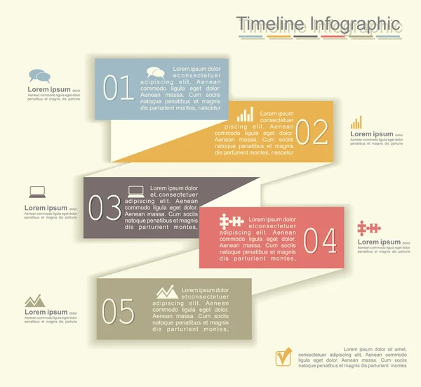 Retro infografiki z elementów i ikony. Wektor — Wektor stockowy