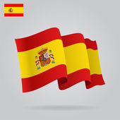 lapos és hullámzó spanyol zászló. vektor