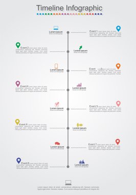 Zaman çizelgesi Infographic şablonu ile kutsal kişilerin resmi. Vektör