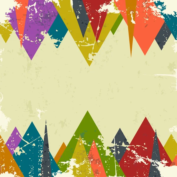 Abstract grunge background with triangles. Vector — Stock Vector