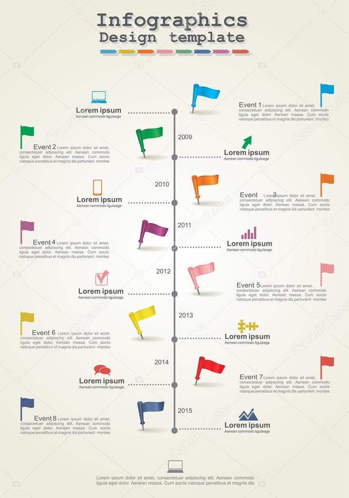 Infographics timeline element layout. Vector