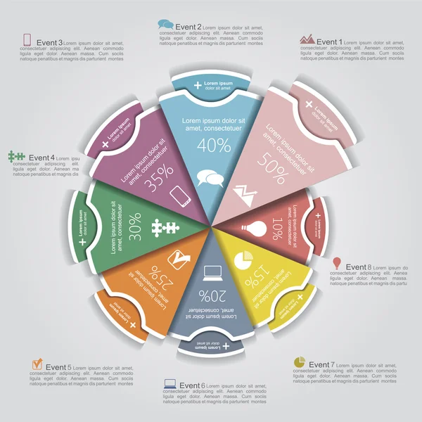 Üzleti Infographics kör modern stílusban. Vektor — Stock Vector