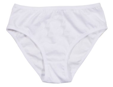 Beyaz arka plan üzerinde izole kadın külotu.