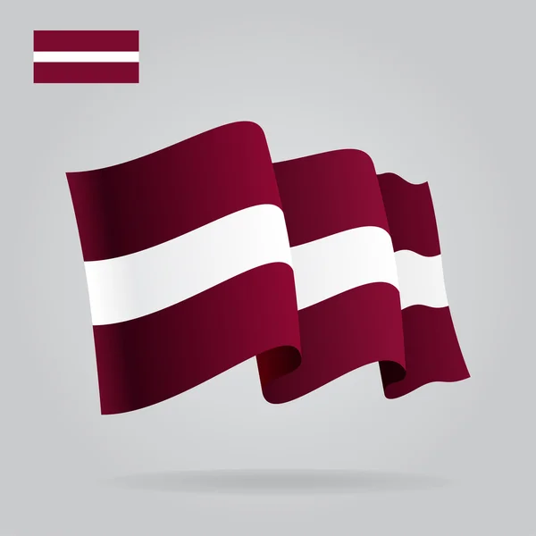 Background with waving Latvian Flag. Vector — Stock Vector