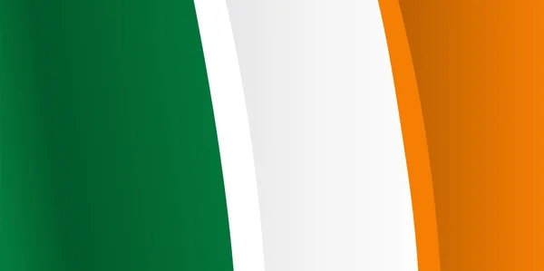 Antecedentes con ondear bandera irlandesa. Vector — Vector de stock