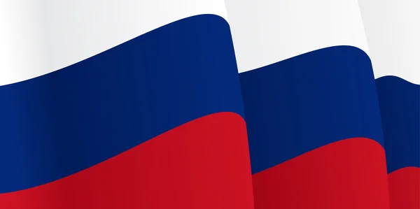 Fondo con ondear bandera rusa. Vector — Vector de stock