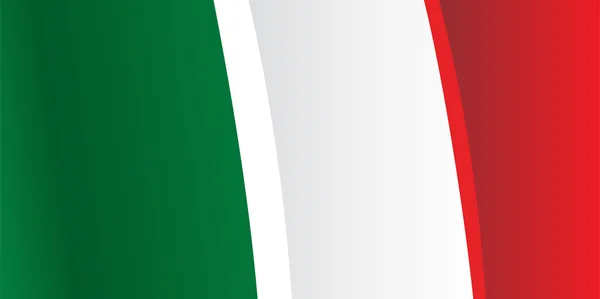 Fondo con ondear bandera italiana. Vector — Vector de stock