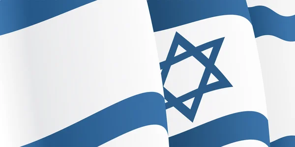 Antecedentes com a bandeira israelense acenando. Vetor —  Vetores de Stock