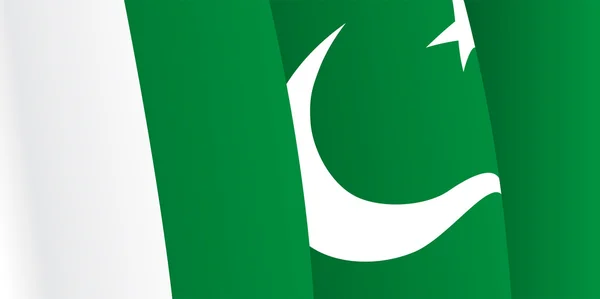 Tło z machać flaga Pakistanu. Wektor — Wektor stockowy