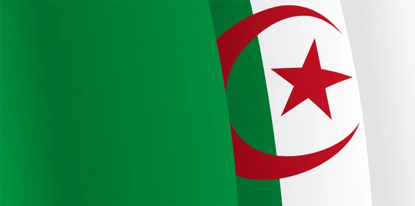 Background with waving Algerian Flag. Vector — Stock Vector