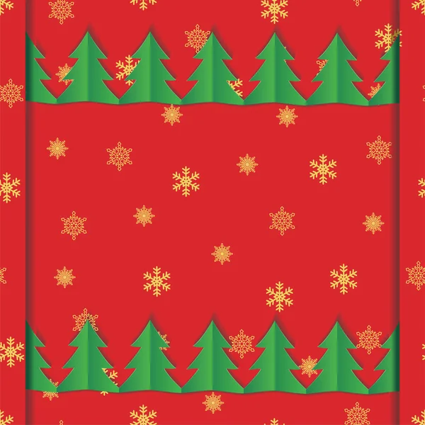 Tarjeta de Navidad con adornos de copo de nieve. Vector — Vector de stock