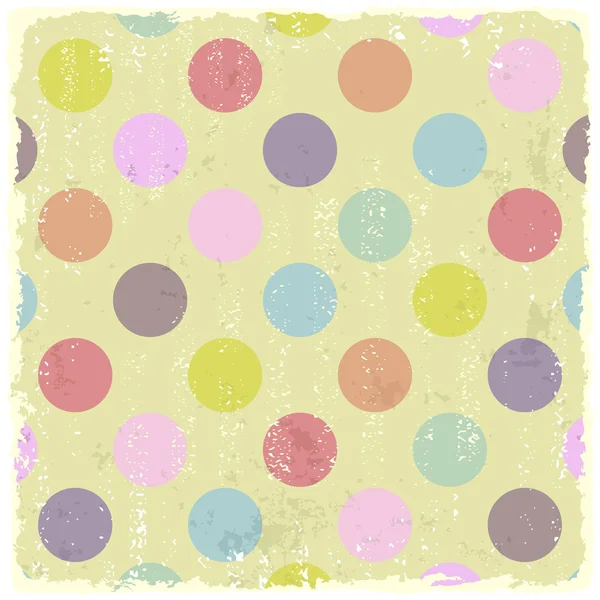 Retro Estilo polka dot grunge Padrão. Vetor —  Vetores de Stock