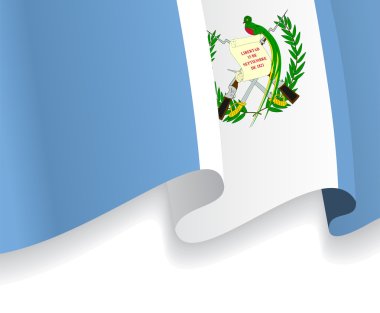 Background with waving Guatemala Flag. Vector clipart