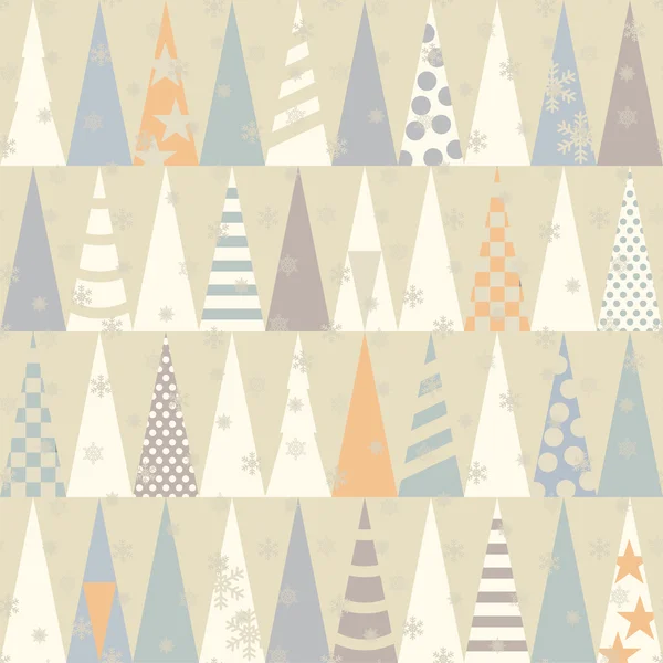 Modèle sans couture avec des arbres de Noël. Vecteur — Image vectorielle