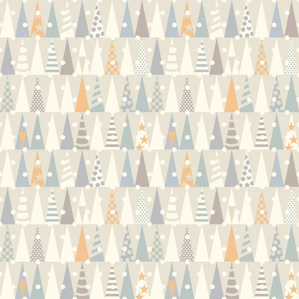 Seamless pattern with Christmas trees.  Vector — Stock Vector