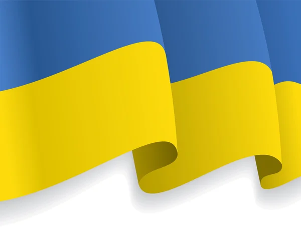Ukrayna bayrağı sallayarak ile arka plan. Vektör — Stok Vektör