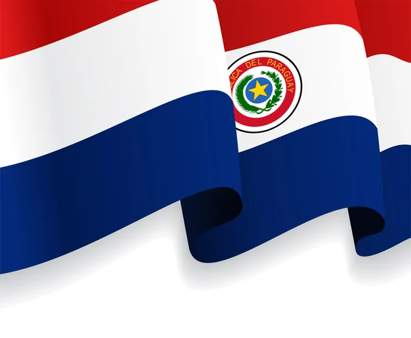 パラグアイの旗を振っての背景。ベクトル — ストックベクタ