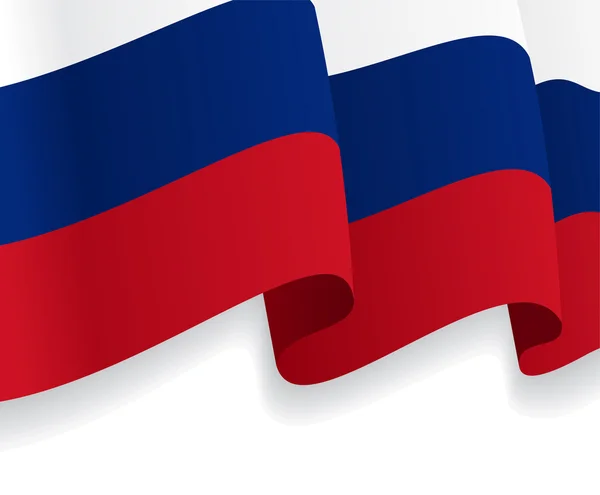 Achtergrond met Russische vlag zwaaien. Vector — Stockvector