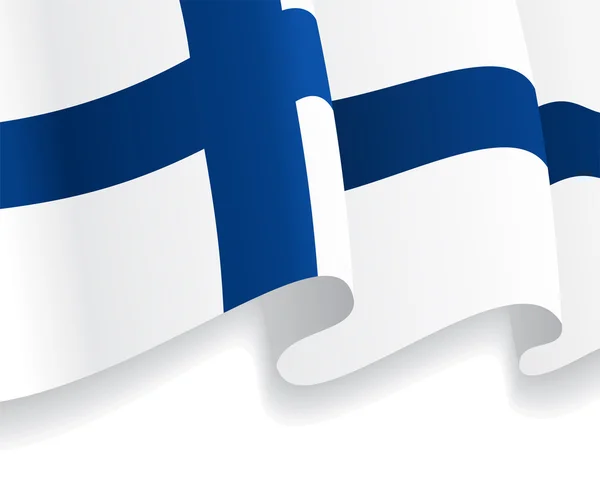 Pozadí s mává finskou vlajku. Vektor — Stockový vektor