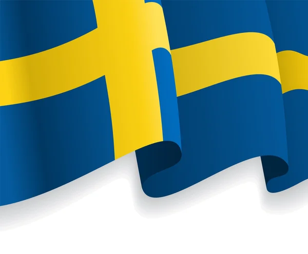 Hintergrund mit schwedischer Flagge. Vektor — Stockvektor