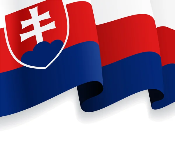 Achtergrond met Slowaakse vlag zwaaien. Vector — Stockvector