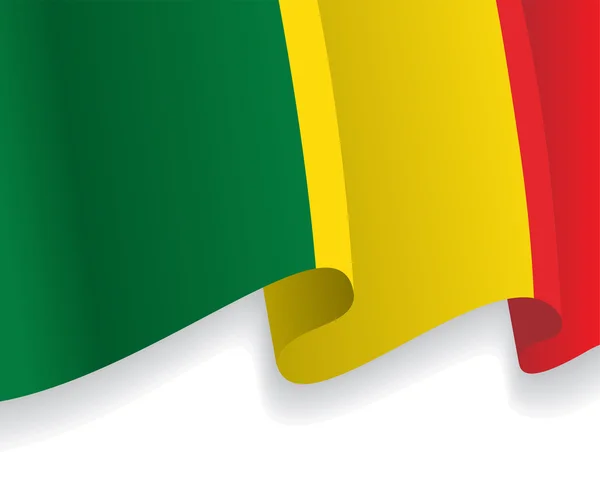 Antecedentes com acenando Bandeira do Mali. Vetor —  Vetores de Stock