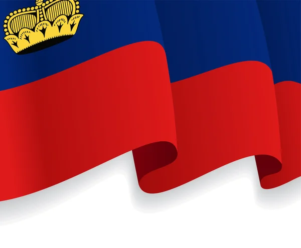 Achtergrond met Liechtenstein vlag zwaaien. Vector — Stockvector